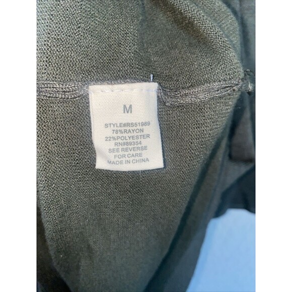 NEW green Knit Sweater Ruffle Off Shoulder MIDI Dress lagenlook cottage Green M - Picture 10 of 10